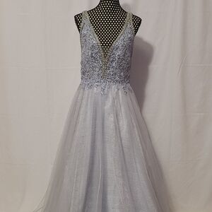 Coya Collection Beaded See-through Bodice Dress